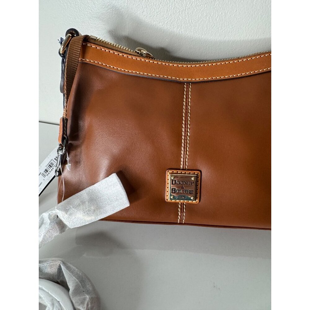 NEW Dooney & Bourke Wexford Leather Two toned Brown Crossbody - Picture 3 of 5